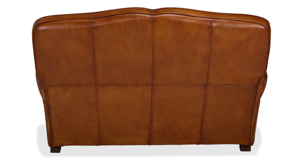 Canapé club cuir 2 places marron clair Canapé club cuir 2 places marron clair