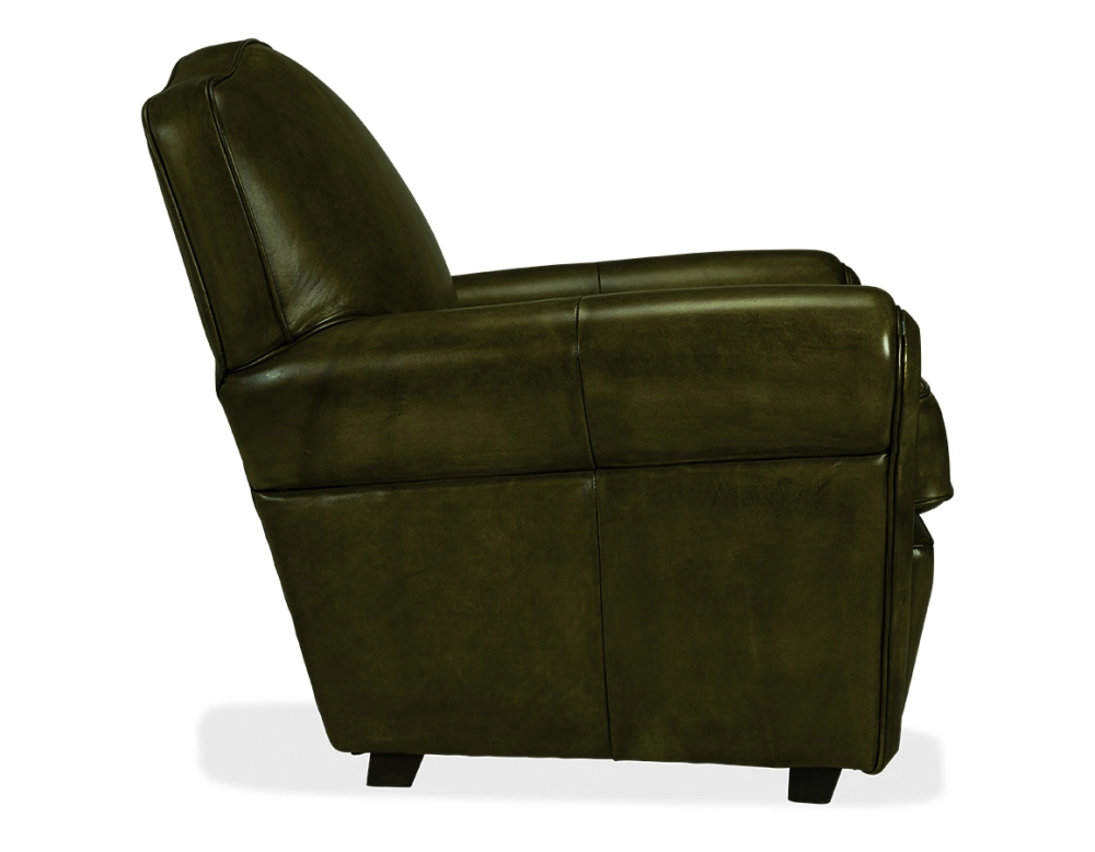 Fauteuil club cuir vert olive Fauteuil club cuir vert olive