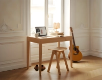 Bureau design en chêne teinte naturelle L100 cm Bureau design en chêne teinte naturelle L100 cm