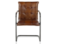 Fauteuil de bureau cuir marron vintage Fauteuil de bureau cuir marron vintage