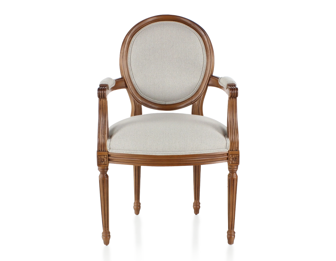 Lot de 6 chaises médaillon Louis XVI velours Noir