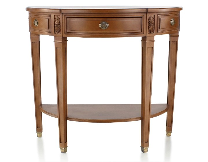 Console ancienne demi lune style directoire bois teinte ancienne Console ancienne demi lune style directoire bois teinte ancienne
