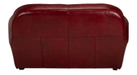 2 seater leather club sofa burgundi studded armrests