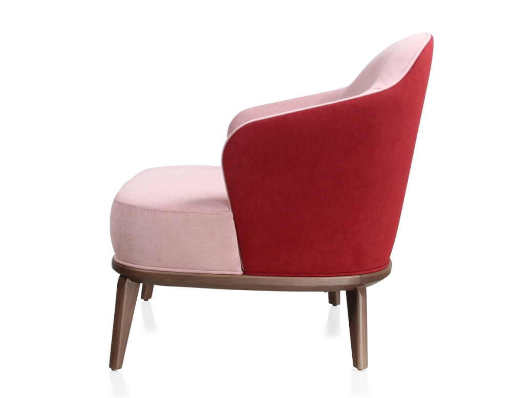 Fauteuil design tissu vieux rose et bordeaux 210x90 cm Fauteuil design tissu vieux rose et bordeaux 210x90 cm