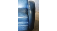 Fauteuil club cuir bleu