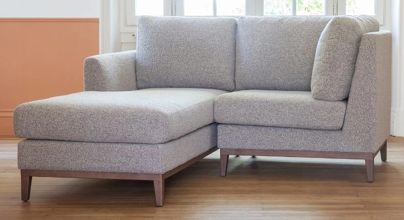 Module d'angle tissu bouclé taupe clair Module d'angle tissu bouclé taupe clair