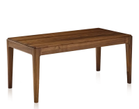 Table basse rectangulaire en noyer sans tablette teinte naturelle 100x50 cm Table basse rectangulaire en noyer sans tablette teinte naturelle 100x50 cm
