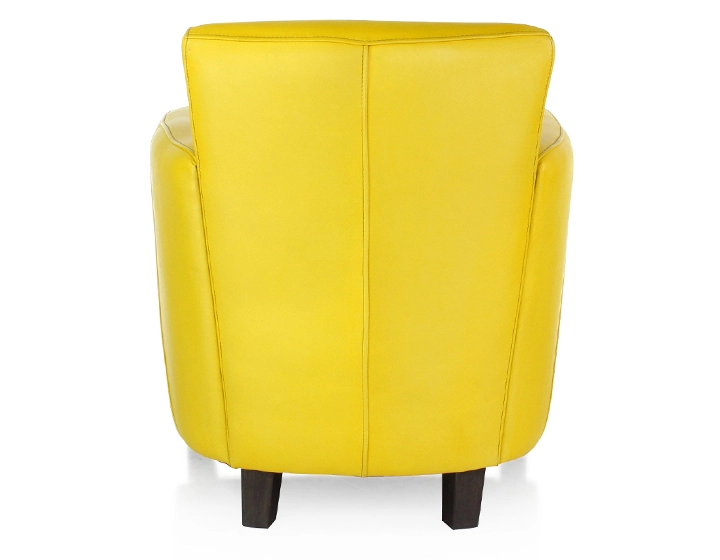 Leather club armchair yellow Leather club armchair yellow