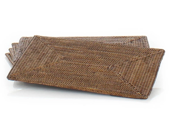 Brown rattan placemat, sold individually