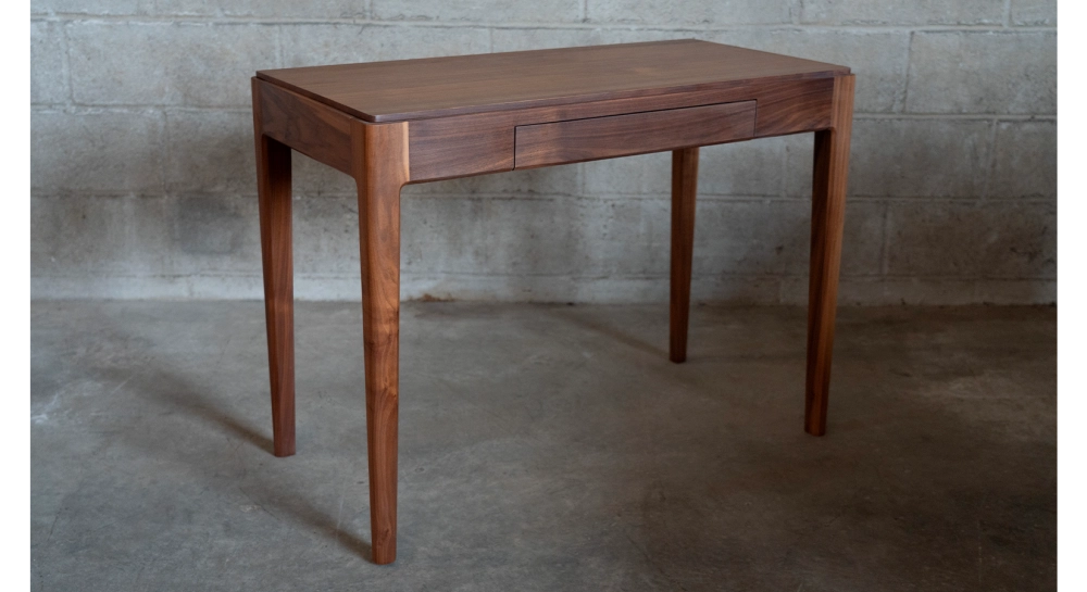 Escritorio de diseño de nogal teinte naturelle l100 cm