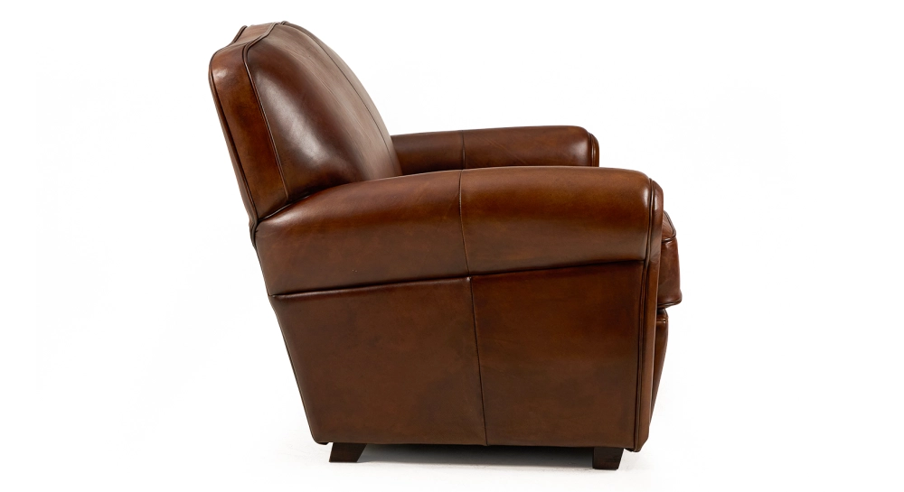 Canapé club cuir 2 places marron vintage Canapé club cuir 2 places marron vintage