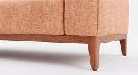 Canapé design 2 places tissu brun sienne