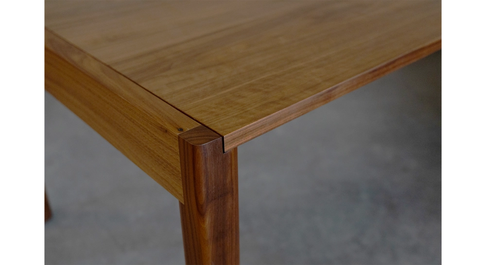 Extensible oak table for 8 to 12 people with slate effect ceramic top and anthracite tinted extensions 160x100 cm