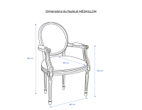 Fauteuil ancien style Louis XVI bois teinte ancienne et tissu gris clair