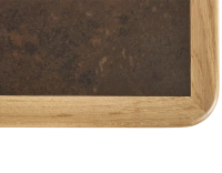 Rectangular coffee table in oak and ceramic with natural stained wood, oxidised brown ceramic top 100x50 cm Rectangular coffee table in oak and ceramic with natural stained wood, oxidised brown ceramic top 100x50 cm
