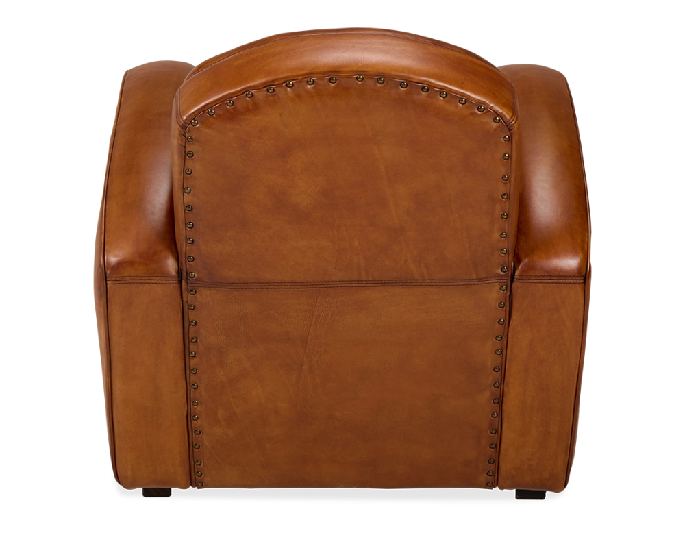 Fauteuil club cuir marron clair Fauteuil club cuir marron clair