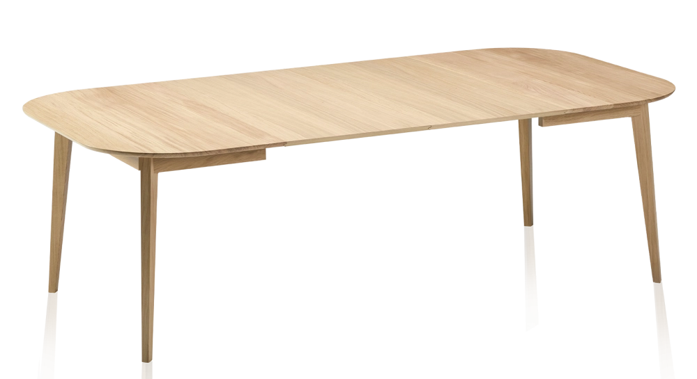 Table extensible en chêne 6 à 12 personnes avec plateau et allonges bois teinte naturelle 140x100 cm Table extensible en chêne 6 à 12 personnes avec plateau et allonges bois teinte naturelle 140x100 cm