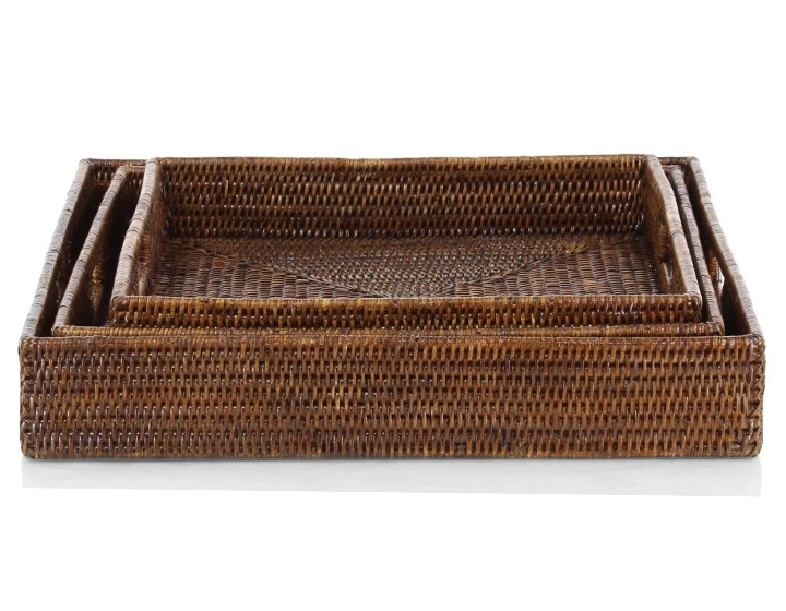 Large square rattan serving tray Large square rattan serving tray