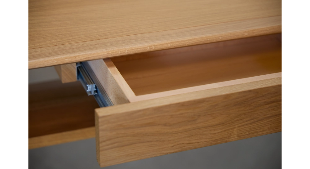 Console fixe en chêne teinte naturelle 120x40 cm Console fixe en chêne teinte naturelle 120x40 cm