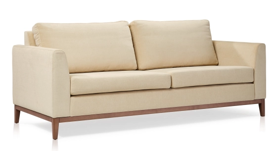 Canapé design 2,5 places tissu crème