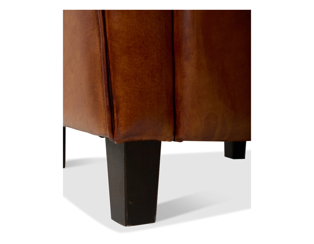 Fauteuil club cuir marron clair Fauteuil club cuir marron clair