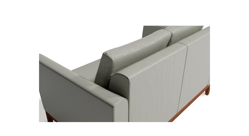 Canapé design 2 places cuir gris perle Canapé design 2 places cuir gris perle