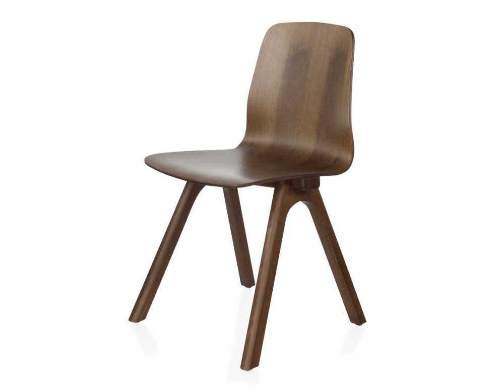 Oak designer chair dark brown wood stain Oak designer chair dark brown wood stain