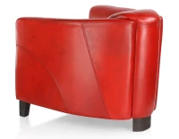 Fauteuil club cuir rouge