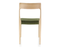Scandinavian chair natural wood stain olive green fabric seat Scandinavian chair natural wood stain olive green fabric seat