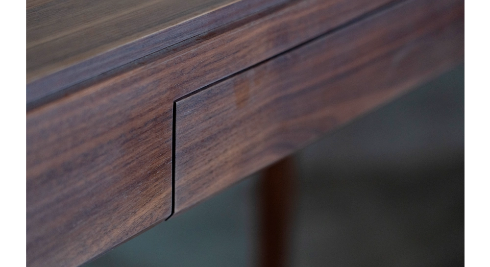 Escritorio de diseño de nogal teinte naturelle l100 cm