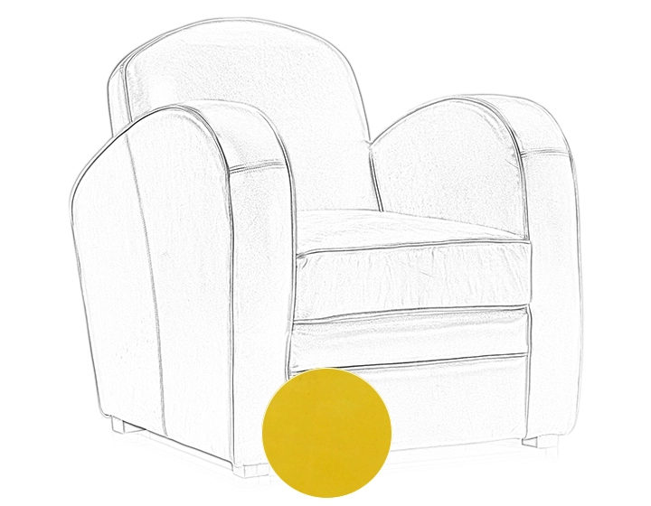 Leather club armchair yellow Leather club armchair yellow