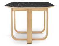 Table salle à manger en chêne et céramique 8 à 10 personnes avec bois teinte naturelle et plateau céramique effet marbre noir 210x100 cm Table salle à manger en chêne et céramique 8 à 10 personnes avec bois teinte naturelle et plateau céramique effet marbre noir 210x100 cm