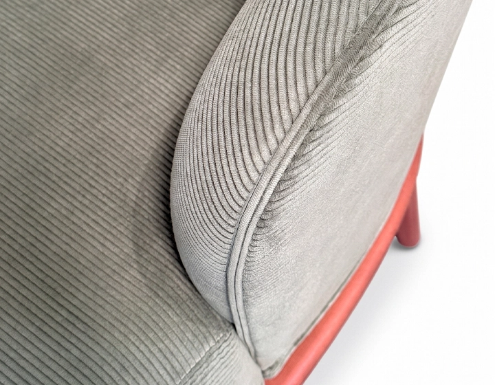 Sillón de diseño tissu velours côtelé vert forêt