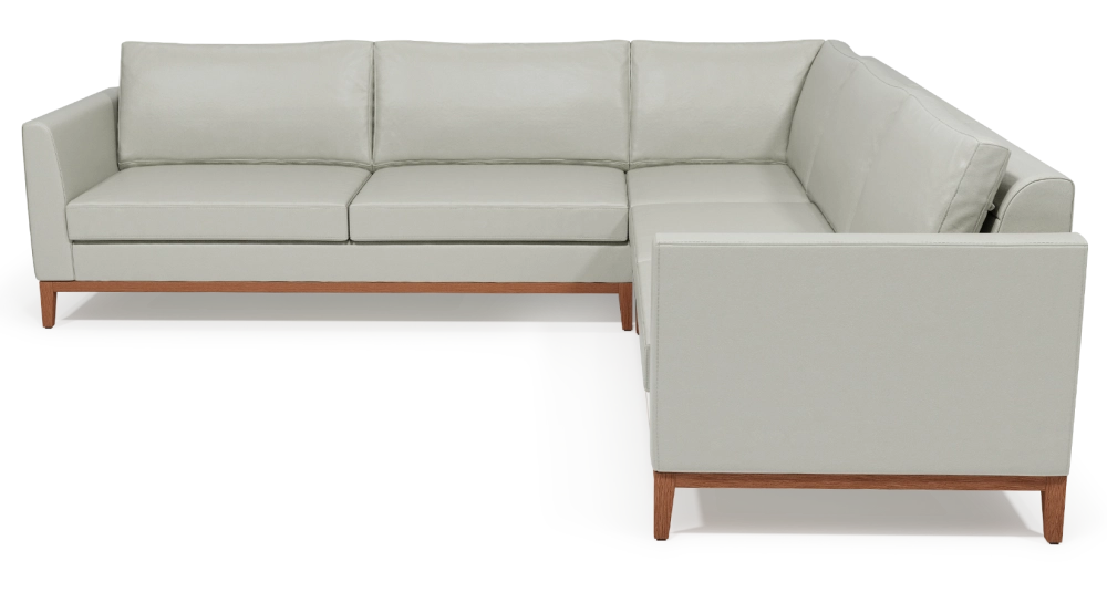 6/7-seater corner sofa with longer right angle pearl grey leather (2.5g - a - 3d) 6/7-seater corner sofa with longer right angle pearl grey leather (2.5g - a - 3d)