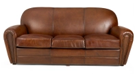 3 seater leather club sofa vintage brown studded armrests 3 seater leather club sofa vintage brown studded armrests