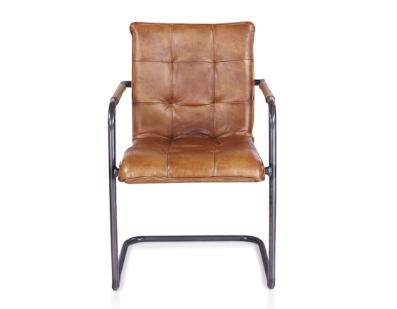 Fauteuil de bureau cuir cognac