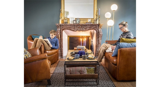 Table basse industrielle chêne naturel