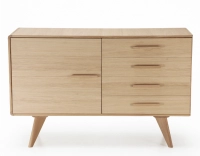 Oak 2-door sideboard natural wood finish Oak 2-door sideboard natural wood finish