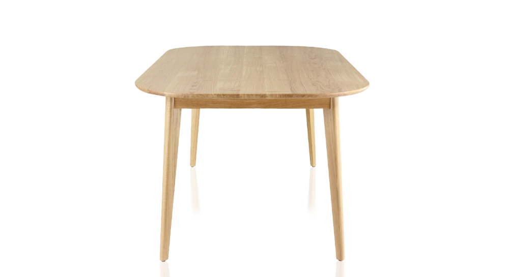 Table salle à manger en chêne 8 personnes teinte naturelle 180x90 cm Table salle à manger en chêne 8 personnes teinte naturelle 180x90 cm