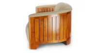 2 seater wooden and leather club sofa beige 2 seater wooden and leather club sofa beige