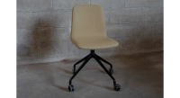 Office chair with 5 branches assise tissu kaki clair