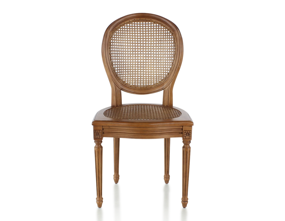 Chaise ancienne style Louis XVI bois teinte ancienne assise et dossier cannés Chaise ancienne style Louis XVI bois teinte ancienne assise et dossier cannés