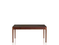 Table extensible 6 à 12 personnes en noyer et céramique allonges bois avec bois teinte naturelle et plateau céramique brun oxydé 140x100 cm Table extensible 6 à 12 personnes en noyer et céramique allonges bois avec bois teinte naturelle et plateau céramique brun oxydé 140x100 cm