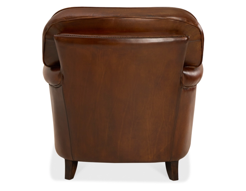 Fauteuil club cuir marron vintage Fauteuil club cuir marron vintage