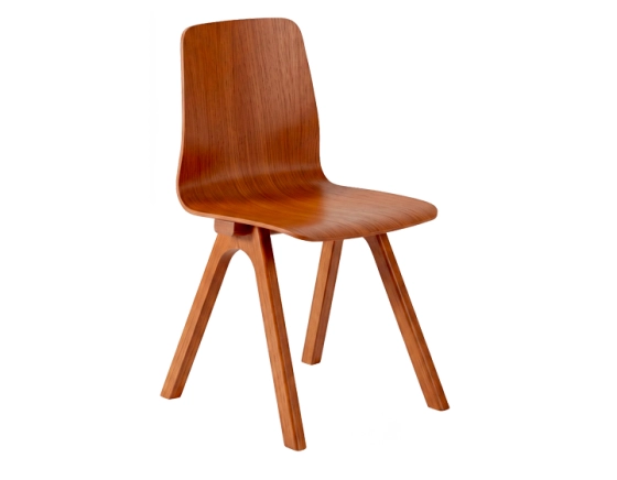 Oak designer chair cherry wood stain
