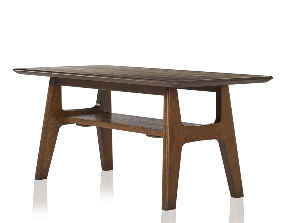 Table basse rectangulaire en chêne teinte marron foncé 100x50 cm 100x50 cm Table basse rectangulaire en chêne teinte marron foncé 100x50 cm 100x50 cm
