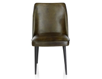Chaise vintage cuir vert olive Chaise vintage cuir vert olive