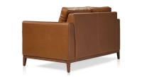 Canapé design 2 places cuir noisette Canapé design 2 places cuir noisette