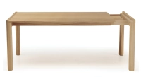 Table extensible 8 à 14 personnes en chêne allonges bois bois teinte naturelle 210x100 cm Table extensible 8 à 14 personnes en chêne allonges bois bois teinte naturelle 210x100 cm