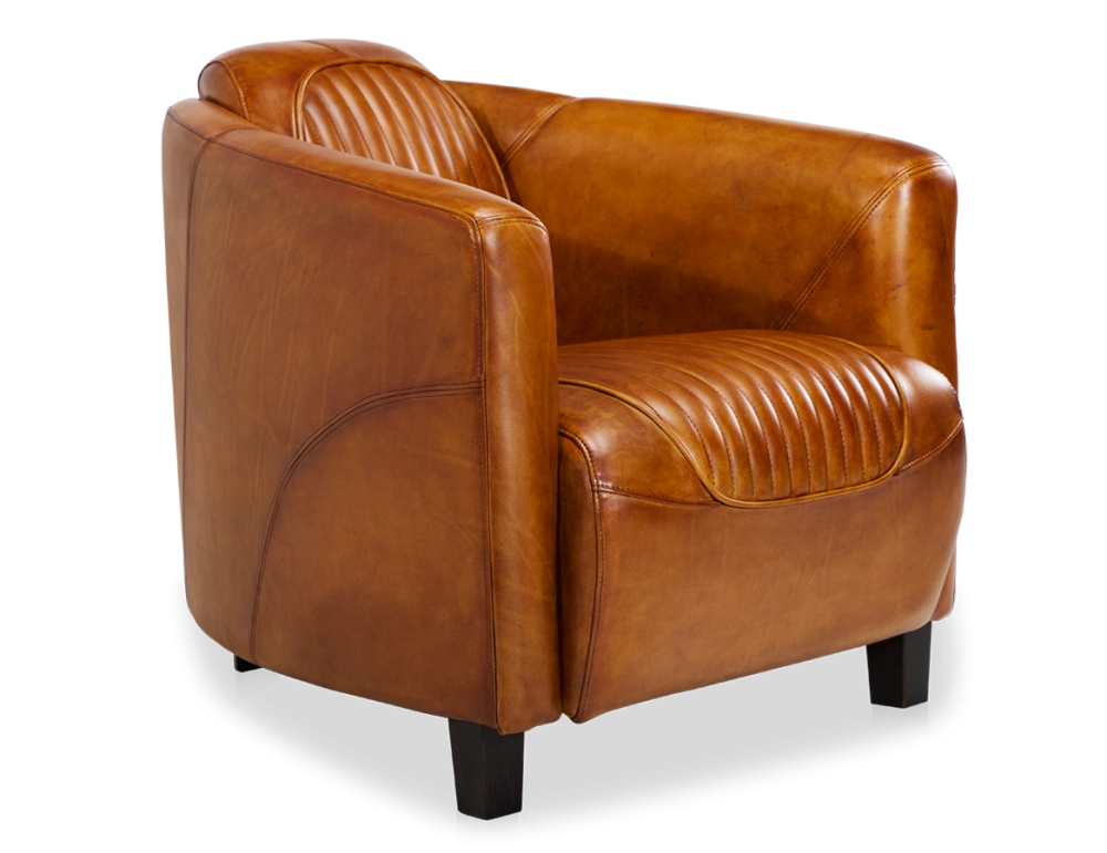 Fauteuil club cuir cognac Fauteuil club cuir cognac